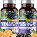2 Pack N1N Premium 10 en 1 Suplemento de Apoyo Ingredientes de Potente [10 Ingredientes de Potente] con Elderberry, Vitamina C, Zinc, Echinacea, Curcumina Turmérica, Ajo y Probióticos para Adultos, 120 Caps de Veg