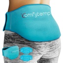 Comfytemp Ice Pack for Back Pain Relief, 2 Packs, FSA Eligible, Reusable Gel Inferior Hielo de lavado para lesiones ciáticas, Compresión fría caliente para el bajo lumbar, cintura, hombres mujeres después de cirugía regalo