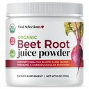 100% Organic Beet Root Juice Powder, Highest Purity and Potency, USA Grown, Superior Beet Drying Technology, Maximum Nitric Oxide Boost for Cardio Support and Athletic Performance