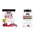 Factor de fuerza Total Beets Presión de sangre Soporte 60 Chews y Collagen Boosting Superfoods 60 Chews suaves para la salud del corazón, la piel, el cabello y las uñas