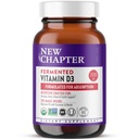 Nuevo Capítulo Fermented Vitamina D3 2,000 UI, Orgánica, ONE Daily for Immune, Heart & Bone Support + Whole-Food Turmeric, Adaptogenic Reishi Mushroom, 100% Vegetariano, Gluten Free, 60 Conde