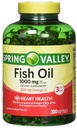 Primavera Valle Todo Natural Fish Oil Heart Health 1000 Mg/300 Mg Omega-3 200 Soft Gel