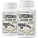 Liposomal Calcio AKG Suplemento 1500 MG (Acido alfa-Ketoglutarico), Alta Absorción, Más Eficaz Que AAKG, Ca AKG para la Longevidad, Defensa de la Edad, Energía Celular, Función Metabólica, 120 Softgels