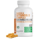 Bronson Super B Complejo de vitamina B Sujeto Slow Release (Vitamin B1, B2, B3, B6, B9 - ácido fólico, B12) Contiene Todas las vitaminas B 60 Tablets
