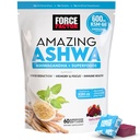 Factor de fuerza Asombroso Ashwa para el alivio de estrés, memoria, foco y apoyo inmunitario Salud, Ashwaganda Suplemento con KSM-66 Ashwagandha para estrés, 60 cerdas suaves