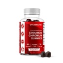 Gummies de cromo libre de azúcar con canela de Ceylán – 2000 mg Equivalente por ser (de Extracto 83 mg) – No GMO, libre de gluten – 60 gomas veganos