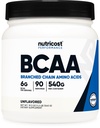 Nutricost BCAA Powder 2:1 (90 Servings, No Flavor Añadido) - Aminoácidos de cadena ramificados