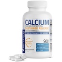 Bronson Calcium 1200 MG Por Serving Sustained Release with Vitamin D3 1000 IU Vitamin D3 Por Serving Non-GMO, 90 Tablets
