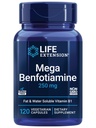 Supervivencia Mega Benfotiamina, 250 mg, una forma grasa-soluble de tiamina, metabolismo saludable, vitamina ultra biodisponible B1, alta potencia, libre de gluten, no GMO, vegetariano, 120 cápsulas