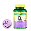 Generic Spring Valley, Vitamina B12 2500 mcg, B12 Quick-Dissolve Cherry Flavor Tablets Suplemento dietético, Vitamina B12, 120 Conde + DRI Store +Sticker