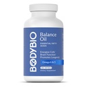 BodyBio Balance Oil - Vegan Omega 3 6 Suplemento – Cold-Presed Safflower & Flaxseed Oil – Soporta la función cerebral, la piel sana y el mood
