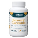 Pattern Wellness Turmeric Curcumin – 1300mg – 95% Curcuminoides con BioPerine® Black Pepper – Conjunto, Cognitivo &amp; Immune Support – Non-GMO, Gluten Free – 60 cápsulas
