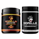 Gorilla Mind Pre Workout (Orange Rush) + Creatine (100 Serv.) - Estante completo para mejorar la fuerza, potencia de salida y tamaño del músculo