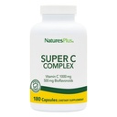 NaturesPlus Super C Complex - 180 Capsules - 1000mg Vitamina C + 500mg Bioflavonoids - Vegan, Gluten Gratis - 90 Servings