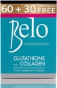 Belo Essentials Glutathione + Collagen Skin Whitening Capsules 60 cápsulas extra grande tamaño