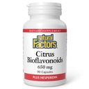 Factores naturales - Citrus Bioflavonoides 650mg, Soporte para el uso del cuerpo de la vitamina C, 90 cápsulas