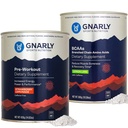 Gnarly Nutrición Gnarly Preworkout Strawberry Lemonade Caffeine Gratis (14.82oz) BCAAs Lime de limón (10.58oz)