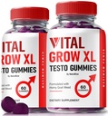 (2 Pack) Vital Grow XL, Oficial Vital Grow XL Testo Gummies for Mens, Boost Stamina and Confidence Gummy for Mens, Vital GrowXL Male Support Gomitas (120 Gummies)