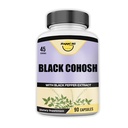 Cohosh Negro Hecho con raíz de cohosh negro orgánico 1300MG por servicio, hormonas de equilibrio, menopausia natural & soporte menstrual, apoyo a la salud de las mujeres, 90 cápsulas Vegan, 45 piezas