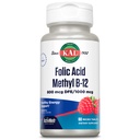 Kal 800 Mcg Folic Acid Methyl B-12 Tablets, Raspberry, 60 Cuenta