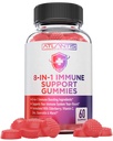 Atlantis Nutrición 8-en-1 Immune Soporte Gummies with Elderberry  durable Suplemento de Immune con Elderberry, Quercetina, Zinc, Vitamina C - Boosters de inmunidad para adultos &amp; niños - Delicious Flavor - 60 Condes