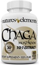 Chaga Mushroom – 10:1 Standardized Extract with 30% Polysaccharides – 1,000mg Por Serving – 60 Veggie Capsules – Supports Immune Health - Non-GMO, Gluten-Free – Herbal Supplement