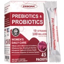 ZEBORA Probiotics-for-Women 100-Billion-CFUs with Prebiotics, D-Mannose " Cranberry for Digestive, Immune, Feminine UT Health Support, Ultimate Probiotic Women's Care, Soy " Gluten Free, 45 Packets
