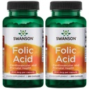 Swanson Folic Acid 800 mcg (1Vitamin 335 mcg Dfe Folate) 250 cápsulas (2 Pack)