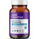 Nuevo Capítulo Fermented Vitamina B12 1000 mcg, USDA Organic, ONE Daily for Cellular Energy + Healthy Blood Cells, Certified Vegan, Gluten Free - 60 Count