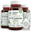 Suplemento Natural Nutra Vitamina B12, ayuda a aumentar los niveles de energía, esencial para el sistema nervioso saludable, ayuda a mejorar el estado de salud mental, apoya el sistema cardiovascular, 100 préstamos