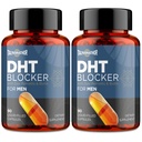 DHT Blocker para Hombres con Saw Palmetto & Biotin, Hair Growth Formula in Liquid-Filled Capsules, Hair Loss Supplements, Hair Regrowth Vitamins, Proprietary Herbal Blends - 90 Capsules(2 Bottle)