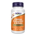 AHORA Suplementos de alimentos, 8 Billones de Acidophilus &amp; Bifidus, Dairy, Soy y Gluten Gratis, Strain Verified, 120 Veg Capsules