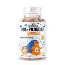 Gummies Probióticas con 2 Billones CFU, Suplemento de fibra prebiótica para niños, hombres y mujeres, Estreno validado clínicamente para la digestión, Movimiento de Tazón Fácil &amp; Inmunity, 30 Osos Gummy