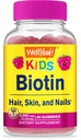 WellSí Biotin Gummies for Kids 5000 mcg - Supports Hair Growth, Skin Health, and Nails - Natural Sourced Flavors - GMO Free, Gluten Free - Gummy for Boys and Girls - 60 Count