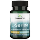 Swanson Ajipure L-Serine Pharmacecal USP Grade High Purity Amino Acid Suplemento Cognitive Function Brain Health 500 mg 60 Veggie Capsules
