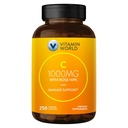 Vitamina World C-1000 mg con bioflavonoides y HIPS de rosa silvestre Vitamina C 250 Coated Caplets