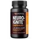 Suplementos neuronómicos para la memoria y el foco - 30 Conde - Suplemento Nootropics Brain Support con Bacopa, Ginkgo Biloba, St. John's Wort, Phosphatidylserine - Non-GMO Capsules, 1-Month Supply