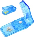 Pill Cutter Splitter para pequeñas y pequeñas píldoras mejor cortador de píldoras 1/4 Vitaminas Corta de divisor de píldoras con escudo de la medicina de la tableta dobles como organizador de píldoras