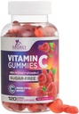 Zero Sugar Vitamina C Gummies - Immune Support & Antioxidant VitaminC Dietary Supplement - Vegan, Non-GMO, Dairy &amp; Gluten Free C Vitamin Gummy - Raspberry Flavor for Kids & Adults - 120 Condes Gummies