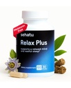 Relax Plus Stress Relief Suplemento Silencioso con GABA, L-Theanine, Ashwagandha, Valerian Root ← Apoya un Mood relajado y el sueño reparado ← 60 Conteo ← 30 Day Supply