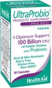 HealthAid UltraProbio, 100 billón 30ct Una vez cápsulas diarias, soporte óptimo, 100 billón con prebiótico, ácido " Resistente bilis, no GMO