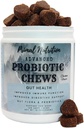 Probióticos de Nutrición Primal para Perros - Enzimas Digestivas para Gut Flora, Salud Digestiva, Diarrea &amp; Bowel Soporte - Suplemento Perro Soft Chew para Pet Immune System - Pollo