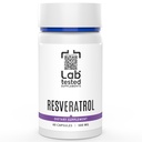 Trans-Resveratrol - 60 500mg Capsules - 3er partido COA Proporcionado con Cada Lote# - Resveratrol Puro - No Fillers