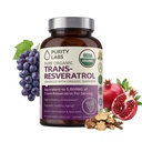 Purity Labs Purre Organic Trans Resveratrol Supplement with Quercetin, Vegan Antioxidant Nutritional Supplements for Heart, Skin, Hair, Nails TEN Fuented from Japanese Knotweed ← 90 Capsules