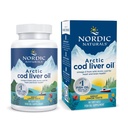 Naturales nórdicos Aceite de hígado de bacalao, limón - 90 geles blandos - 750 mg Total Omega-3 con EPA &amp; DHA - Corazón &amp; Salud cerebral, Inmunidad saludable, Bienestar general - No GMO - 30 Actuaciones