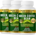 Extracto de grano de café verde, 100% de grano verde puro, 50% ácido clorogénico, 10.000 mg de fuerza, 180 cápsulas, 6 meses de suministro, no transgénico y suplemento herbal tradicional