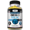 Kaya Naturals Omega 3 Suplemento - Nature Made Omega 3 Fish Oil - 100% Pure Sea-Harvested Pelagic Fish Oil with No Fishy Aftertaste - 60 Count Softgels
