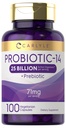 Probióticos de Carlyle para Hombres y Mujeres TENIENDO 25 Billones CFU TENIDO CON Prebióticos TENIDO 100 Capsules TEN VENTA Vegetariano, No GMO, &amp; Gluten Suplemento Libre