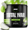 REDCON1 Total War Pre Workout, Green Apple - Fast Acting Caffeinated Preworkout for Men + Women with Beta Alanine - Contiene Citrulline Malate for increased Pump, Blood Flow (30 Servings)