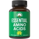 Todos los 9 Aminoácidos esenciales Suplemento. Cápsulas con 3X Más Leucine para recuperación muscular, crecimiento. EAA Suplemento Mejor que BCAA / BCAAS Aminos de cadena ramificados Ácido. USA testó EAAs para hombres + mujeres